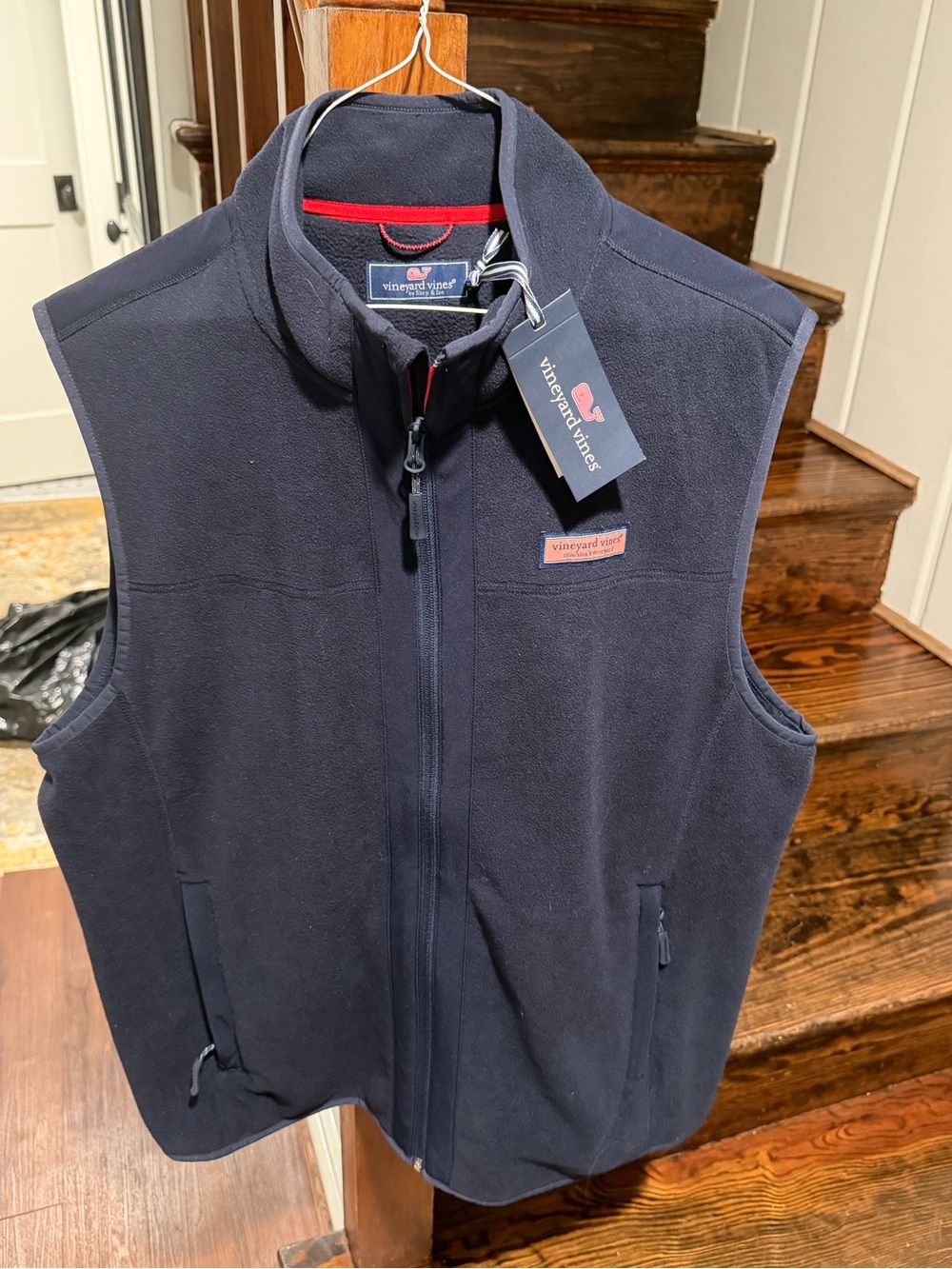 Vineyard Vines Harbor Fleece Vest – Size L – Vineyard Navy – NWT